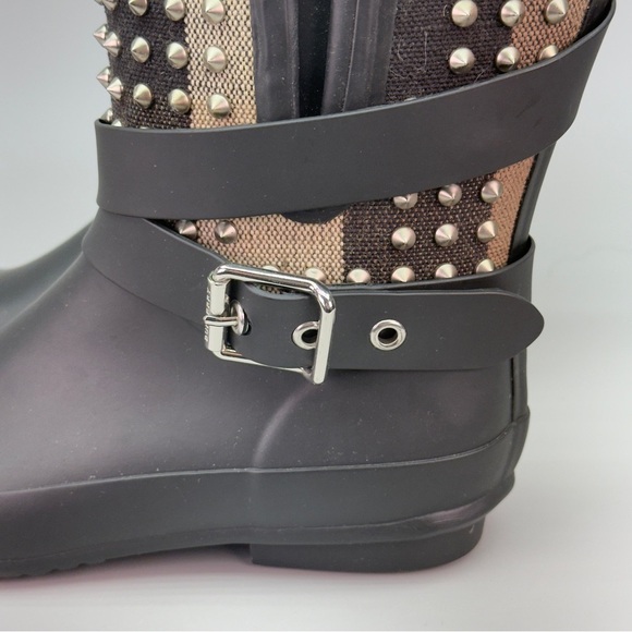 Burberry Studded Moto Holloway Rain Boots - Picture 6 of 13